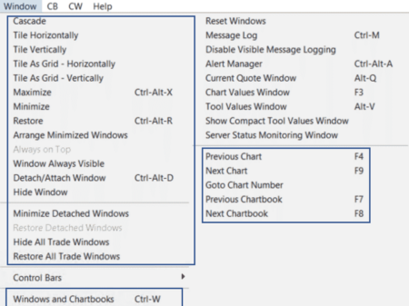 Sierra Chart - Tutoriel A1 - Chartbooks & Graphes Basic - Windows Settings