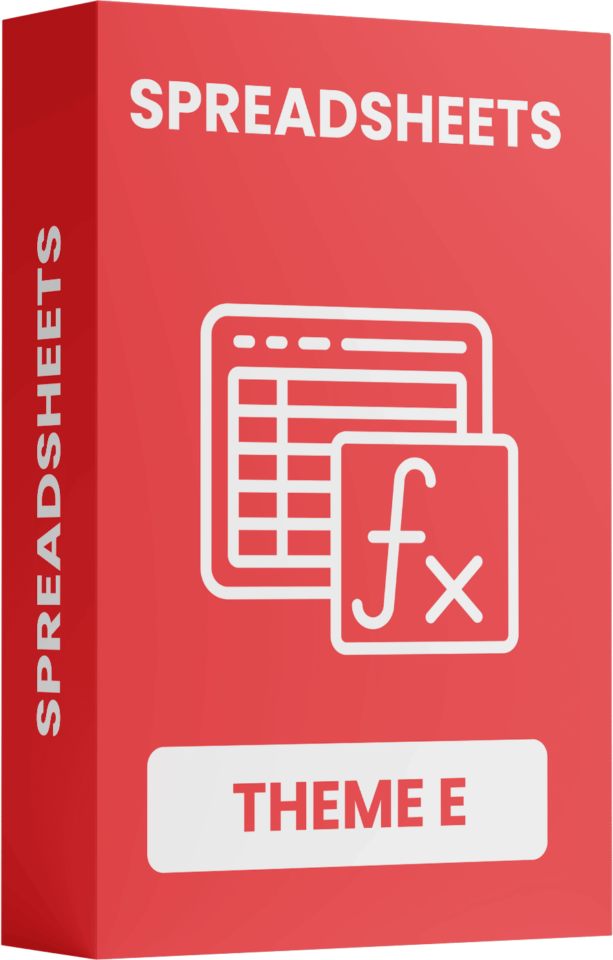 SierraChart - Theme E - Spreadsheets - eBook