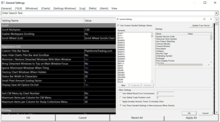 Sierra Chart - Tutoriel A4 - General Settings & Symbol Settings - All