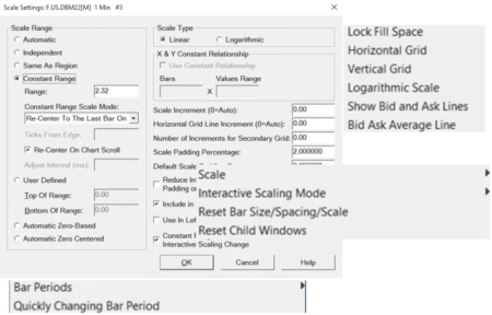 Sierra Chart - Tutoriel A2 - Chartbooks & Graphes Avancé - Scale Settings