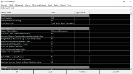 Sierra Chart - Tutorial A3 - Windows - General Settings