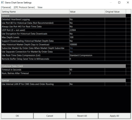 Sierra Chart - Tutorial A3 - Windows - SierraChart Server Settings